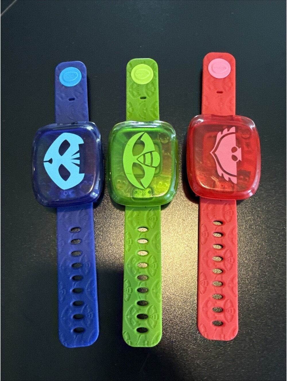 Lot of 3 Kids VTech PJ Masks Learning Watches Cat Boy, Owlette, Gecko